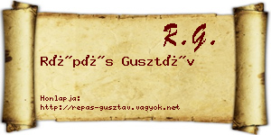 Répás Gusztáv névjegykártya